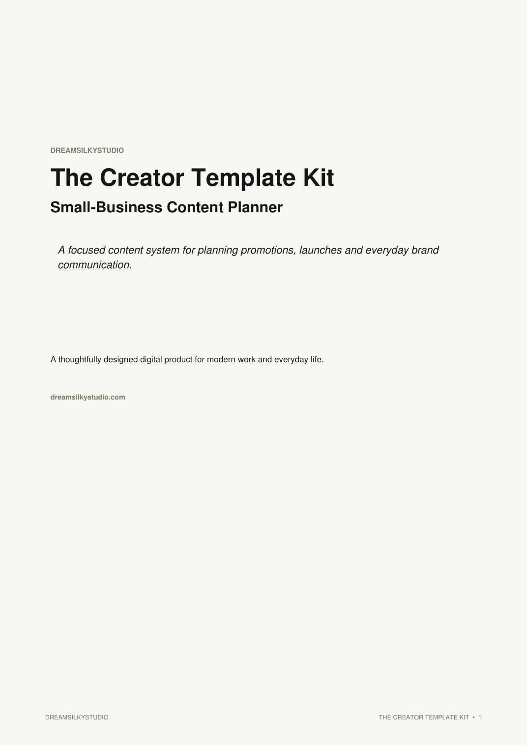 The Creator Template Kit