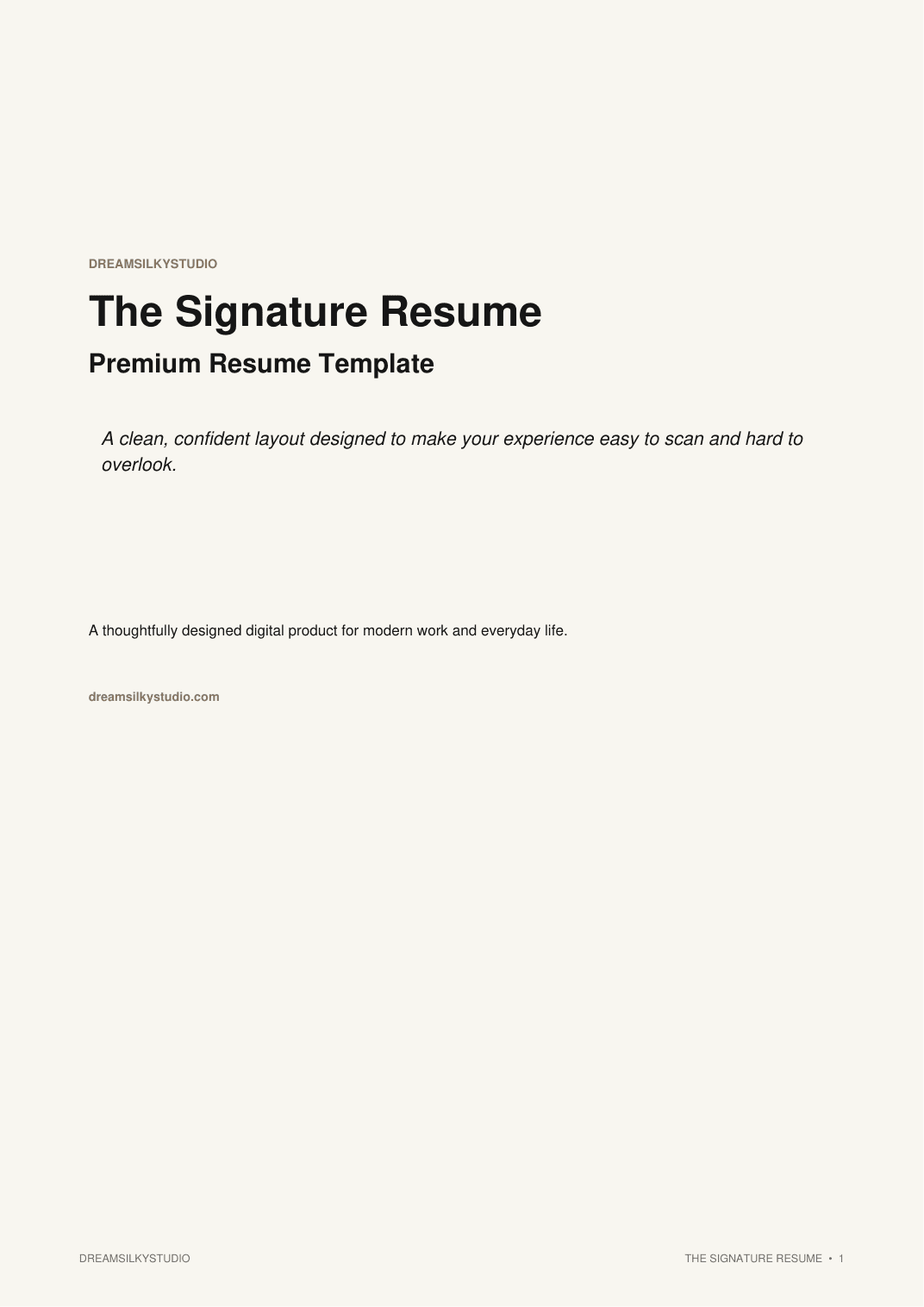 The Signature Resume